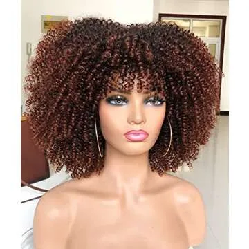 Stylish Annivia Afro Kinky Curly Wig for Women
