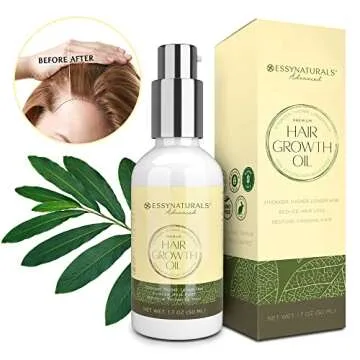 Essynaturals Hair Growth Oil with Biotin - Caffeine and Castor Oil for Fuller, Thicker, Longer Hair