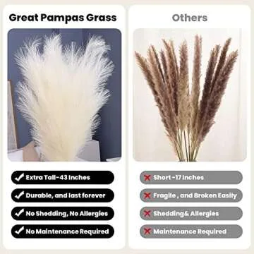 Dallisten 43" Pampas Grass - Elegant Faux Decor for Homes