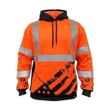 SafetyShirtz High Visibility Hoodie - SS360 American Grit for Work Safety
