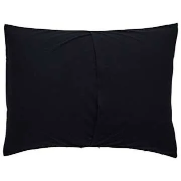 Rivet Global Textured Cotton Duvet Cover Set in Black