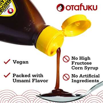 Otafuku Yakisoba Sauce for Japanese Stir Fry Noodles, Vegan Yakisoba Sauce Authentic Umami Flavor - No Artificial Flavors, Colors or Preservatives (17.6 Oz)