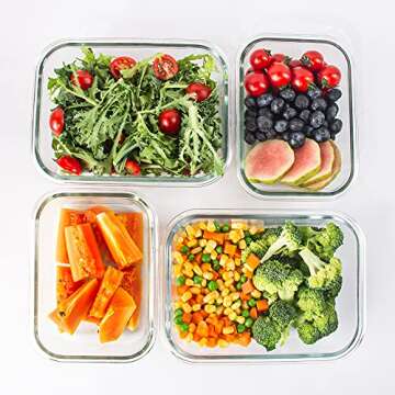 10 Pack Glass Storage Containers - Meal Prep Made Easy