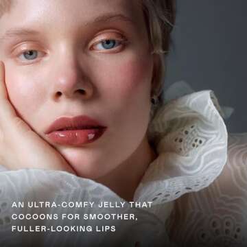 EADEM Le Chouchou Lip Softening Balm, Moisturizing Lip Gloss for Women, Lip Mask, Overnight Hydrating Luxury Lip Balm, 0.5 oz, Bissap Glaze