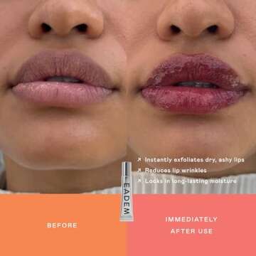 EADEM Le Chouchou Lip Softening Balm, Moisturizing Lip Gloss for Women, Lip Mask, Overnight Hydrating Luxury Lip Balm, 0.5 oz, Bissap Glaze