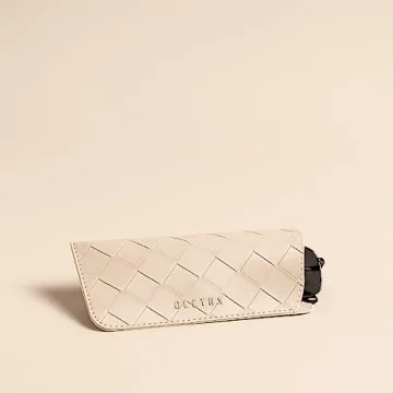 Stylish OLETHA Soft Glasses Case Set of 2 in Ivory