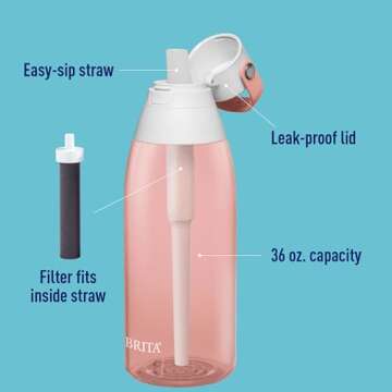 Brita Premium Filtering Water Bottle - Eco-Friendly & Durable