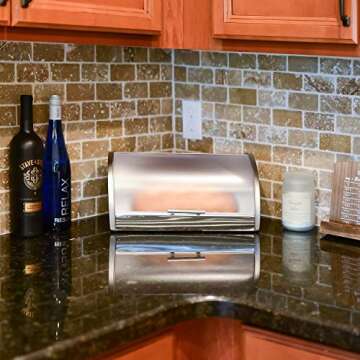 Galashield Bread Box for Kitchen Countertop | Bread Holder Storage Container | Bread Bin Stainless S...