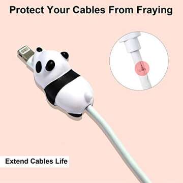 24 Pcs Charger Cable Protectors Cute Cartoon Animal USB Charging Cable Saver Phone Accessory and Spi...