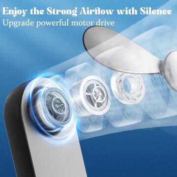 JSQBD Portable Handheld Fan - 2 in 1 Mini Fan