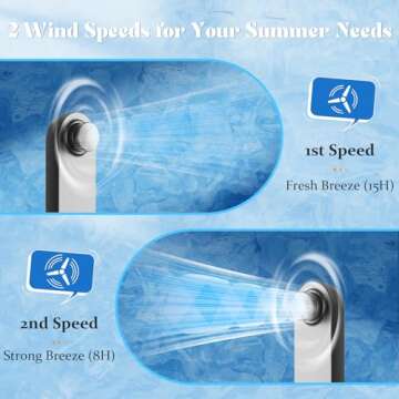 JSQBD Portable Handheld Fan - 2 in 1 Mini Fan