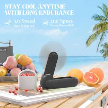 JSQBD Portable Handheld Fan - 2 in 1 Mini Fan