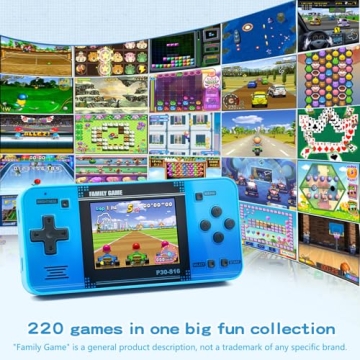 Handheld Game for Kids - Preloaded 220 Retro Video Games, Portable Gaming Player with Rechargeable B...