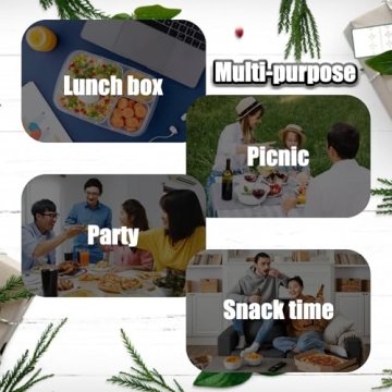 VOUKEN 10Pcs Double Compartment Containers for Snacks