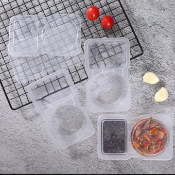VOUKEN 10Pcs Double Compartment Containers for Snacks