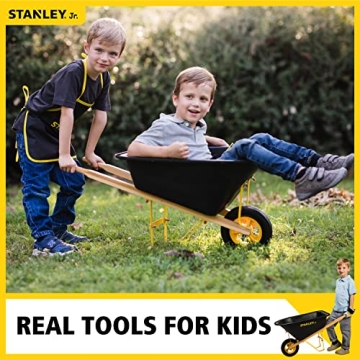 Red Toolbox Stanley Jr. Kids Wheelbarrow: Hands-On Gardening Fun for Little Ones, Ages 3 and Up