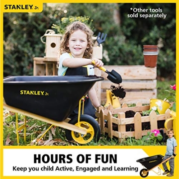 Red Toolbox Stanley Jr. Kids Wheelbarrow: Hands-On Gardening Fun for Little Ones, Ages 3 and Up