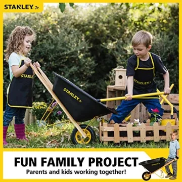 Red Toolbox Stanley Jr. Kids Wheelbarrow: Hands-On Gardening Fun for Little Ones, Ages 3 and Up