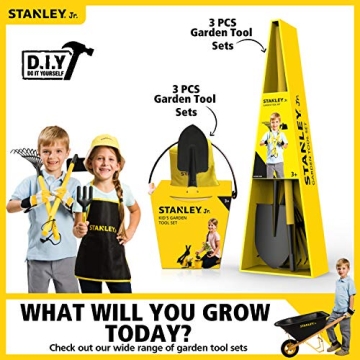 Red Toolbox Stanley Jr. Kids Wheelbarrow: Hands-On Gardening Fun for Little Ones, Ages 3 and Up