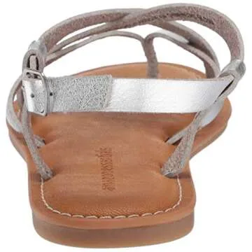 Shop Amazon Essentials Women's Silver Strappy Sandals
