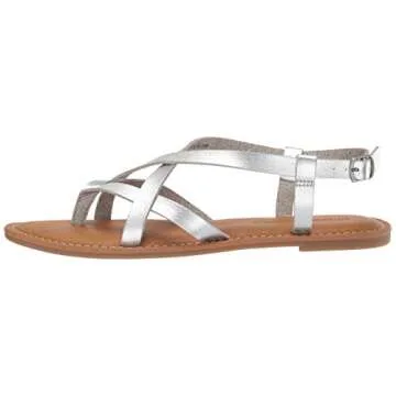 Shop Amazon Essentials Women's Silver Strappy Sandals
