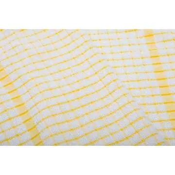 AMOUR INFINI Kitchen Towels Set of 4 - Highly Absorbent, Super Soft Terry Cotton 20x28 Inch Dish Towels with Hanging Loop - Hand & Tea Towels for Cleaning & Drying Dishes (Yellow)