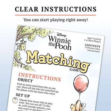 Wonder Forge Disney Winnie the Pooh Matching Game for Girls & Boys