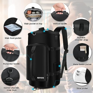 MIYCOO Versatile Gym Bag For Men & Women - Travel Backpack