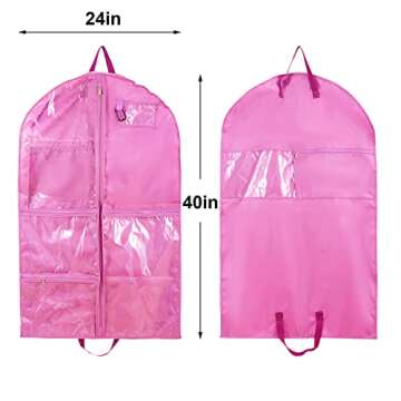 Waterproof Hanging Garment Bag,40 inch Garment Bags for Hanging Clothes,Garment Bags for Travel Stor...