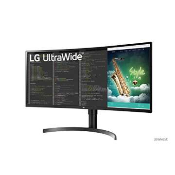 LG 35WN65C-B Curved 35" UltraWide QHD HDR Monitor