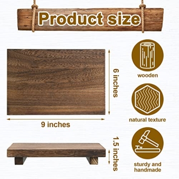 Nuogo Rustic Wood Riser Tray for Home Decor and Organization