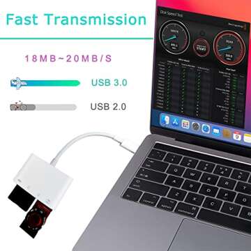 USB-C SD Card Reader, 4 in 1 USB OTG Adapter Compatible SD/TF Card with Charging Port Memory Card Reader for Camera, Phone with USB-C Port, Notebook and More USB C Devices