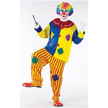 Fun World Men's Plus-size Big Top Clown Costume for Adults, Multi-Colored