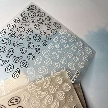 Cute Graffiti Fun Nail Art Stickers for Easy Application