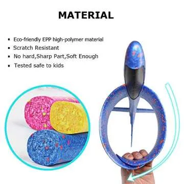 BooTaa 2 Pack Airplane Toys, 17.5" Large Throwing Foam Plane, 2 Flight Mode Glider, Flying Toy for K...
