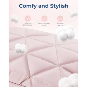 BAGSMART Makeup Bag Travel Makeup Bag, Cute Puffy Make Up Bag, Wide-open Cosmetic Bags for Women, Small Makeup Pouch for Travel Essentials Toiletries Accessories (Black)