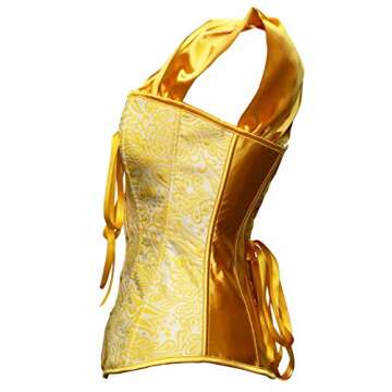 bslingerie® Womens Halloween Snow White Bustier Corset Top (Medium, Yellow (Belle))