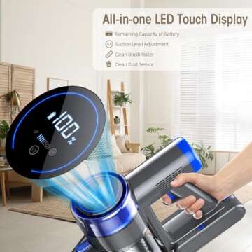 Powerful 33Kpa Cordless Vacuum Cleaner for Home Use