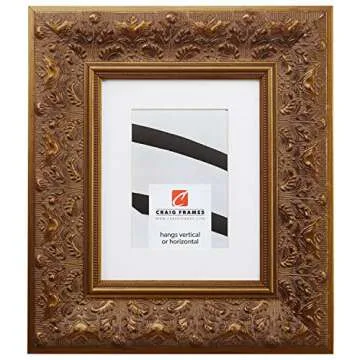 Elegant 24 x 36 Inch Antique Gold and Bronze Frame