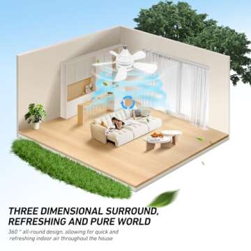 PBLALA Socket Fan Light E26/E27 Base with Remote Control,Adjustable speeds/Ceiling Fan Light,2H/4H Timer,40W,3000-6000K Brightness Dimmable,Ceiling Fan Replacement for Bedroom, Living Room, Kitchen