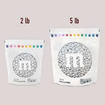 M&M’S White Milk Chocolate Candy 5 lb Bulk Pack for Parties