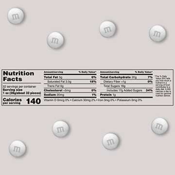 M&M’S White Milk Chocolate Candy 5 lb Bulk Pack for Parties