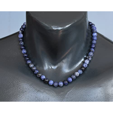 Natural Sodalite Beaded Choker - Healing Crystal Jewelry