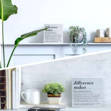 Difference Maker Box Sign Gift for Coworkers and Leaders
