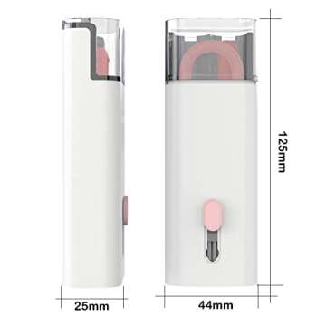 targeal 7-in-1 Electronics Multi Tool - Cleaner Kit - Keyboard Cleaning Brush with Keycap Switch Puller - Accessories for Earbud, Cellphone, Laptop, PC, Headphone-Pink