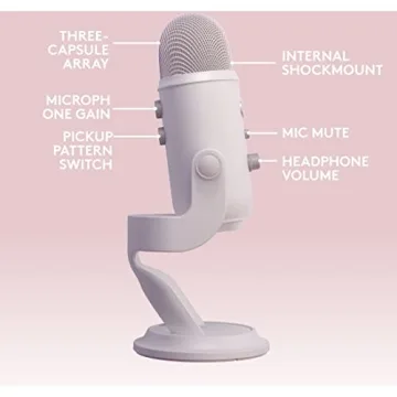 Premium Blue Yeti Gaming Microphone for Streaming and Podcasting