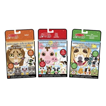 Melissa Doug Reusable Sticker Pads 3-Pack Toddler Travel Activity