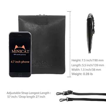 INICAT Small Crossbody Bags for Women - Stylish & Functional Leather Cell Phone Purse (Brown)