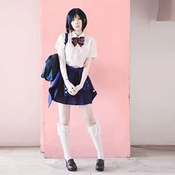 Sintege Knee Bow High Girl Socks - Cute Cotton Ruffle Stockings