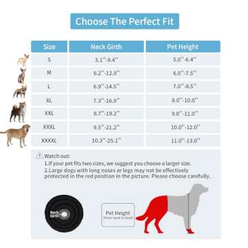 Dog Cones for Large Dogs, Comfortable Adjustable Soft Dog Cone Alternative After Surgery, Elizabetha...